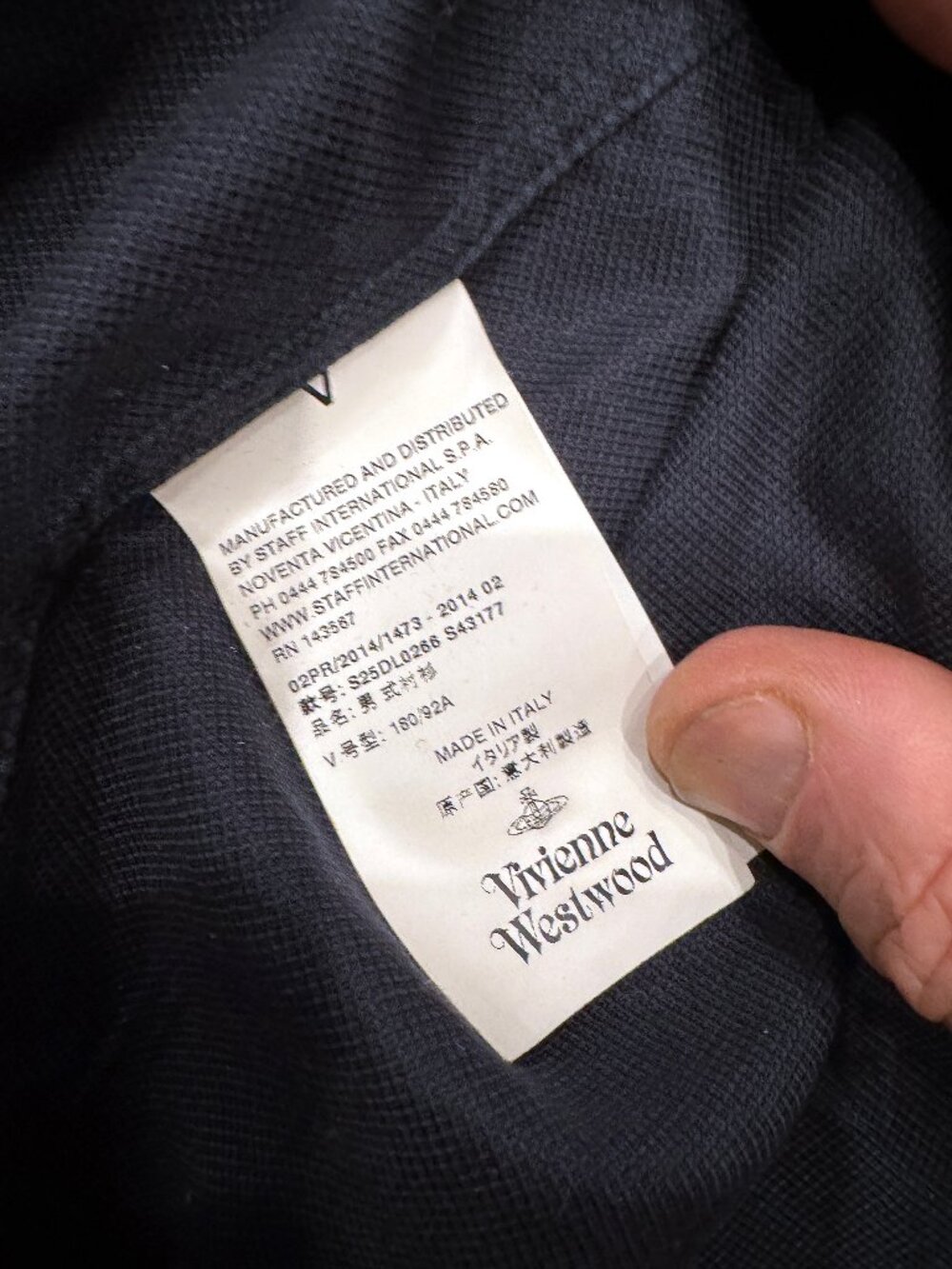 Vivienne Westwood Men's Navy Blue Expanded Tartan Long-Sleeve Shirt - Size V - Picture 11 of 15
